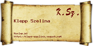 Klepp Szelina névjegykártya